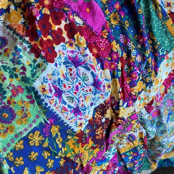 Multicolor Patchwork Natural Life jumpsuit - Picture 4 of 4